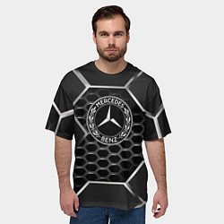 Футболка оверсайз мужская Mercedes carbon, цвет: 3D-принт — фото 2