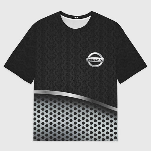 Мужская футболка оверсайз Nissan carbon auto / 3D-принт – фото 1