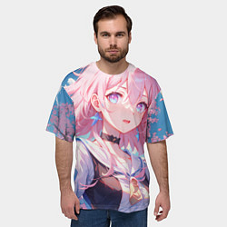 Футболка оверсайз мужская Honkai Star Rail March 7th beauty, цвет: 3D-принт — фото 2