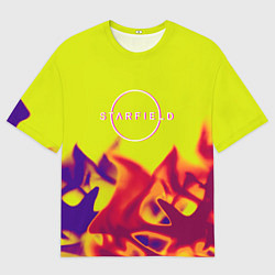 Мужская футболка оверсайз Starfield fire steel