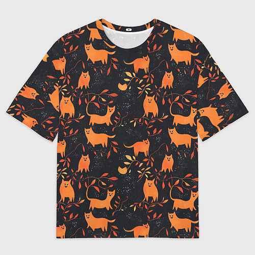 Мужская футболка оверсайз Рыжие котики / 3D-принт – фото 1
