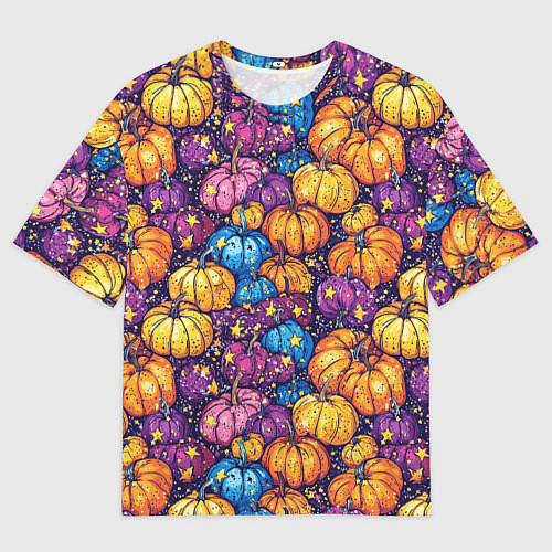 Мужская футболка оверсайз Тыквенный урожай / 3D-принт – фото 1