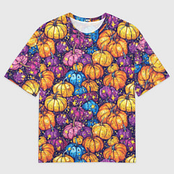 Футболка оверсайз мужская Тыквенный урожай, цвет: 3D-принт