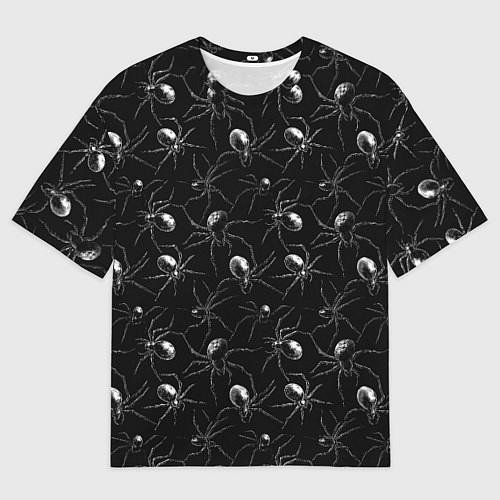 Мужская футболка оверсайз Паттерн с пауками / 3D-принт – фото 1