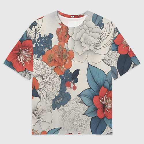 Мужская футболка оверсайз Очень красивый узор в виде татуировки / 3D-принт – фото 1