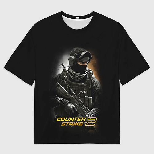 Мужская футболка оверсайз Counter strike спецназовец / 3D-принт – фото 1