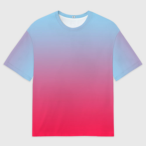 Мужская футболка оверсайз Неоновый цветной градиент / 3D-принт – фото 1