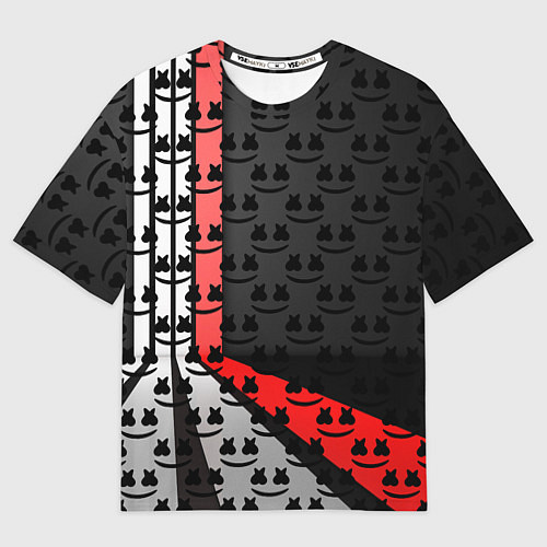 Мужская футболка оверсайз Marshmello pattern / 3D-принт – фото 1