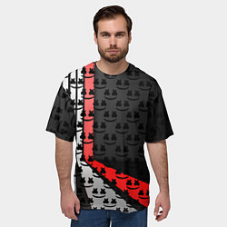 Футболка оверсайз мужская Marshmello pattern, цвет: 3D-принт — фото 2