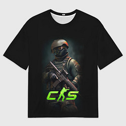 Мужская футболка оверсайз CS counter terrorist
