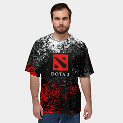 Футболка оверсайз мужская Dota 2 брызги красок, цвет: 3D-принт — фото 2