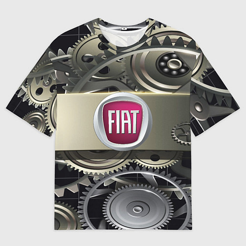 Мужская футболка оверсайз FIAT logo motors / 3D-принт – фото 1