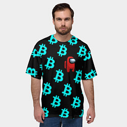 Футболка оверсайз мужская Among us биткоин, цвет: 3D-принт — фото 2