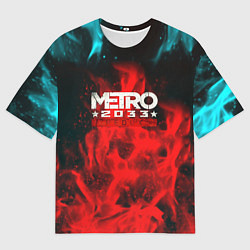 Мужская футболка оверсайз Metro 2033 fire