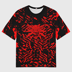 Мужская футболка оверсайз Ведьмак краски