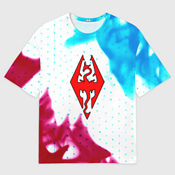 Футболка оверсайз мужская The Elder Scrolls flame, цвет: 3D-принт