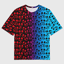 Мужская футболка оверсайз Marshmello gradient