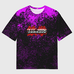Мужская футболка оверсайз Tekken брызги красок