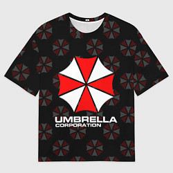 Мужская футболка оверсайз Resident evil - umbrella corporation