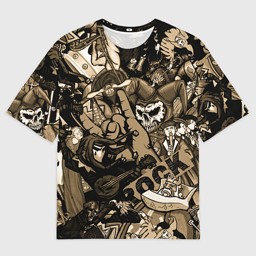 Мужская футболка оверсайз Король и шут средневековья играют рок / 3D-принт – фото 1