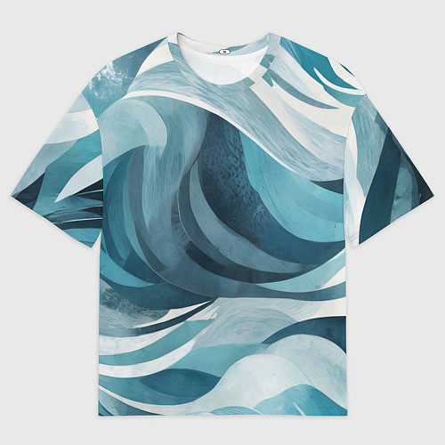 Мужская футболка оверсайз Океан абстракция волны / 3D-принт – фото 1