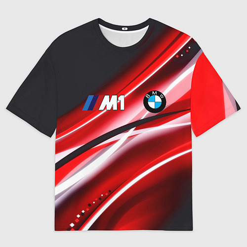 Мужская футболка оверсайз BMW sport line steel / 3D-принт – фото 1
