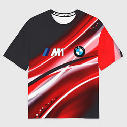 Футболка оверсайз мужская BMW sport line steel, цвет: 3D-принт