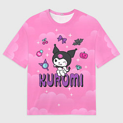 Футболка оверсайз мужская Куроми в розовых облаках, цвет: 3D-принт