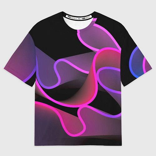 Мужская футболка оверсайз Линейная геометрия / 3D-принт – фото 1