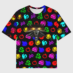 Мужская футболка оверсайз Ведьмак x dota