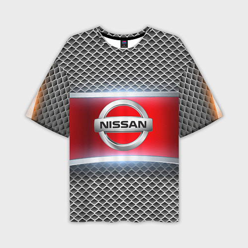 Мужская футболка оверсайз Nissan авто текстура / 3D-принт – фото 1
