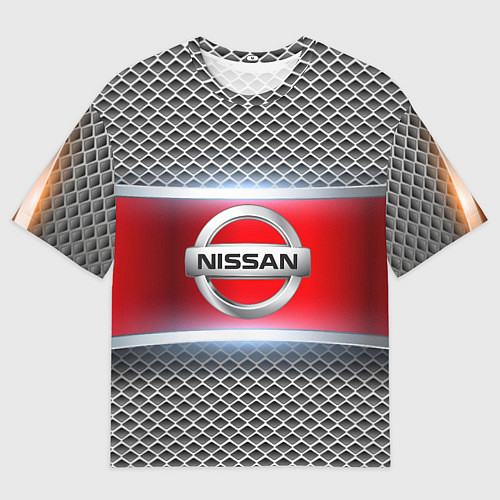 Мужская футболка оверсайз Nissan авто текстура / 3D-принт – фото 1
