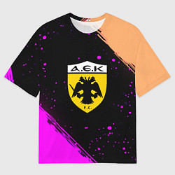 Мужская футболка оверсайз AEK fc geometry splash