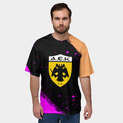 Футболка оверсайз мужская AEK fc geometry splash, цвет: 3D-принт — фото 2