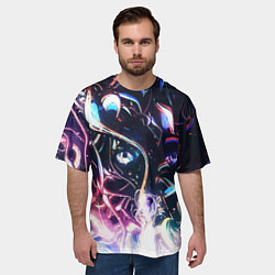 Футболка оверсайз мужская Фрактальный узор текстура, цвет: 3D-принт — фото 2