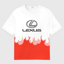 Мужская футболка оверсайз Lexus fire