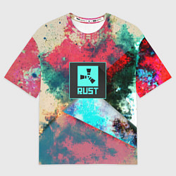 Футболка оверсайз мужская RUST geometry color, цвет: 3D-принт