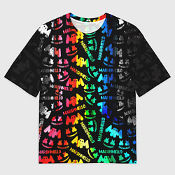 Мужская футболка оверсайз Marshmello neon color