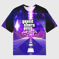 Футболка оверсайз мужская GTA vice city retrovawe, цвет: 3D-принт