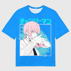 Мужская футболка оверсайз Макима персонаж Человек-бензопила