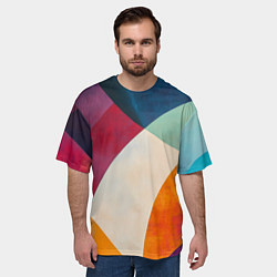 Футболка оверсайз мужская Геометрическая иллюстрация, цвет: 3D-принт — фото 2
