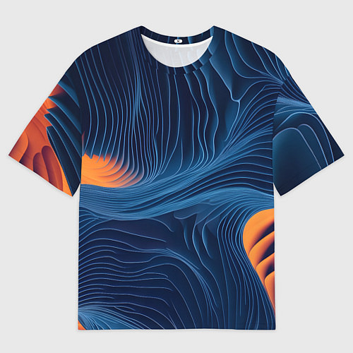 Мужская футболка оверсайз Абстрактная иллюзия / 3D-принт – фото 1