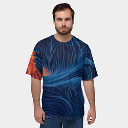 Футболка оверсайз мужская Абстрактная иллюзия, цвет: 3D-принт — фото 2