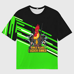 Мужская футболка оверсайз PUBG line geometry