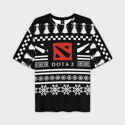 Мужская футболка оверсайз Dota pattern game