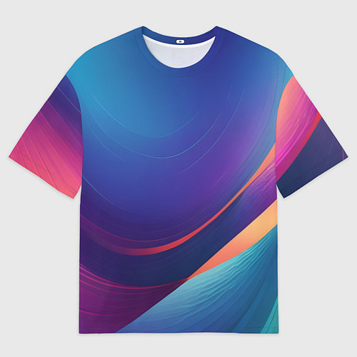 Мужская футболка оверсайз Красивый градиент абстракция / 3D-принт – фото 1
