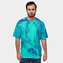 Футболка оверсайз мужская Эффект размытых красок, цвет: 3D-принт — фото 2