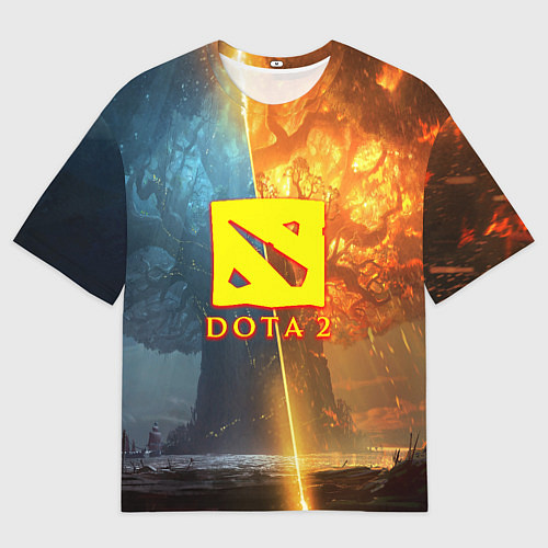 Мужская футболка оверсайз DOTA 2 лес эльфов / 3D-принт – фото 1