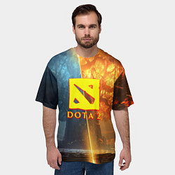 Футболка оверсайз мужская DOTA 2 лес эльфов, цвет: 3D-принт — фото 2