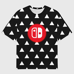 Мужская футболка оверсайз Нинтендо лёд и пламя краски